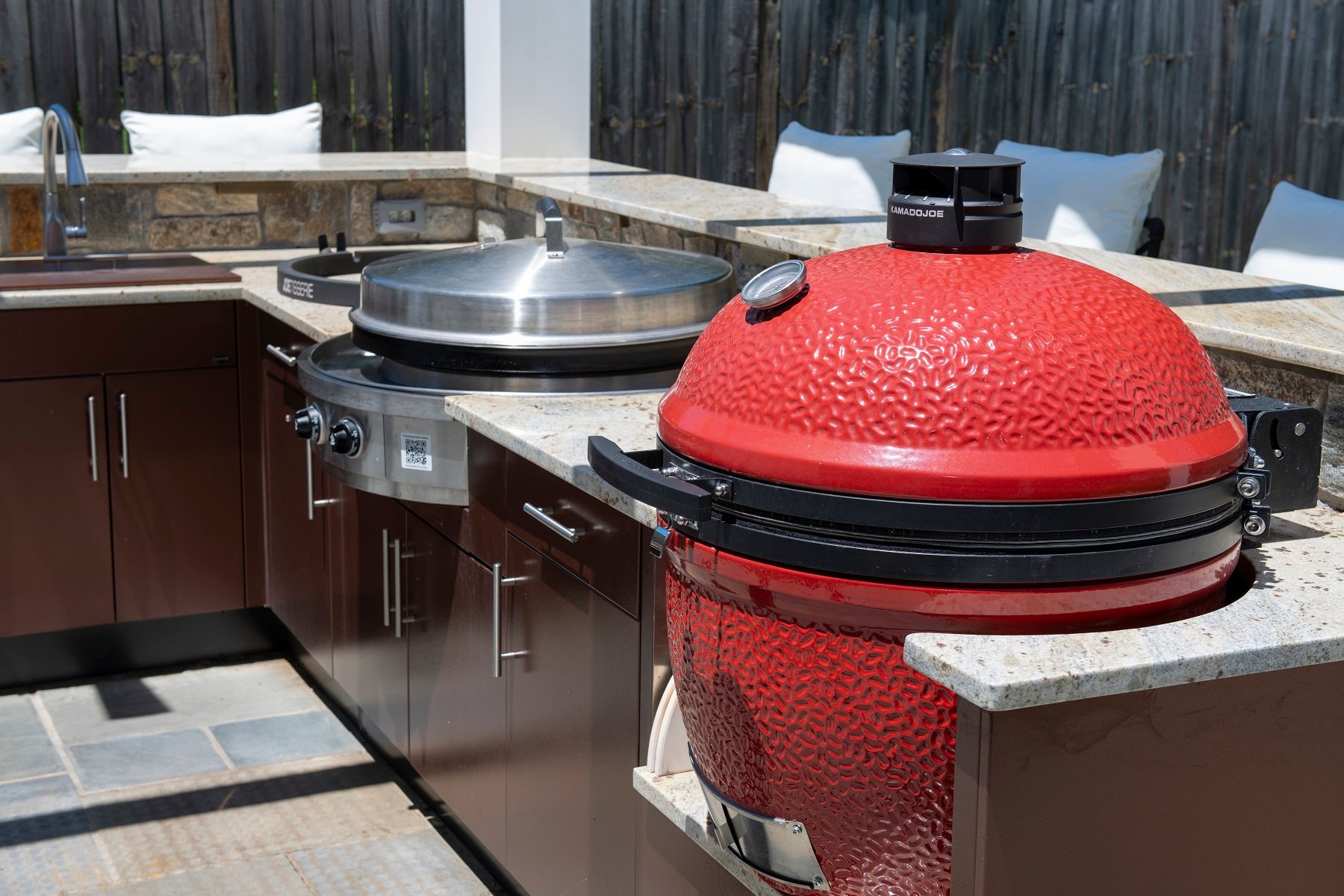Kamado outdoor kitchen shop